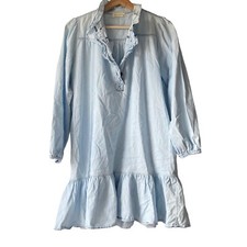 Starkx Chambray Blue Long Sleeve Noah Dress Womens XS