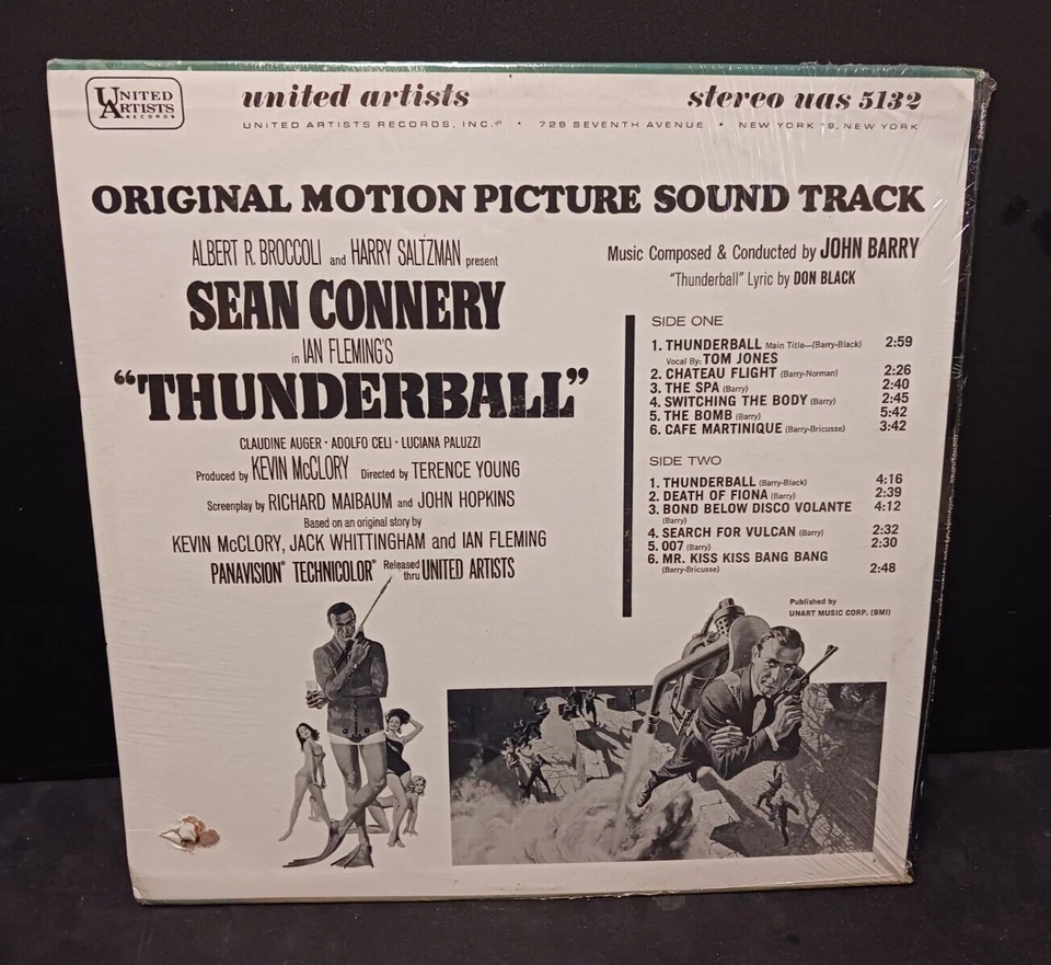 THUNDERBALL~Tom Jones/John Barry *SEALED* Orig 1965 JAMES BOND 007 Soundtrack LP - Image 4 of 4