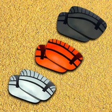 3 Pairs Lenses Replacement for-Spy Optic Dirk Polarized-Black Silver Orange Red