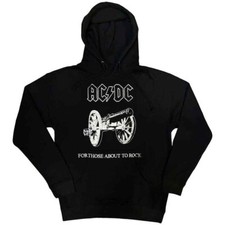 Image of AC/DC 'For Those About To Rock' Black Pullover Hoodie - NEW OFFICIAL