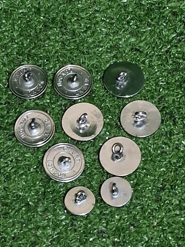 Royal Air Force Buttons Set Of 10 Gaunt London Various Crowns Designs Stainless - Picture 9 of 10