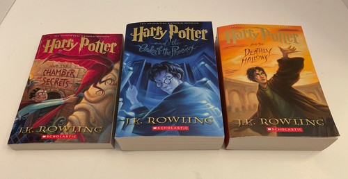Harry Potter Lot Of 3; Chamber of Secrets, Deathly Hallows, Order Of The Phoenix