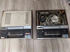 FOR PARTS/REPAIR Vtg lot of 2 1970's Sony VP-1000 VideoCasette U-Matic Players