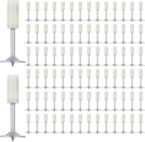 Clavos de hormigón de acero de 400 piezas - Clavos manuales para pistola, fijación de pared redonda de 7,3 mm