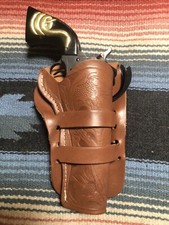 Western Leather Holster Floral Fits Colt SAA Uberti Pietta 1873 Revolver 4.75"