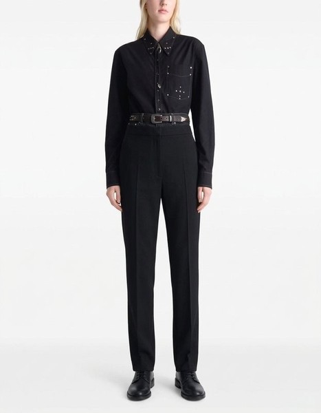 Women Calvin Klein Trousers Black Viscose S-M