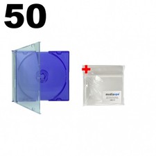 50 SLIM PURPLE Color CD Jewel Cases  100 OPP Bags
