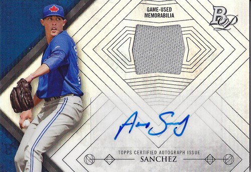 2014 - Bowman - Game Used Memorabilia - Aaron Sanchez