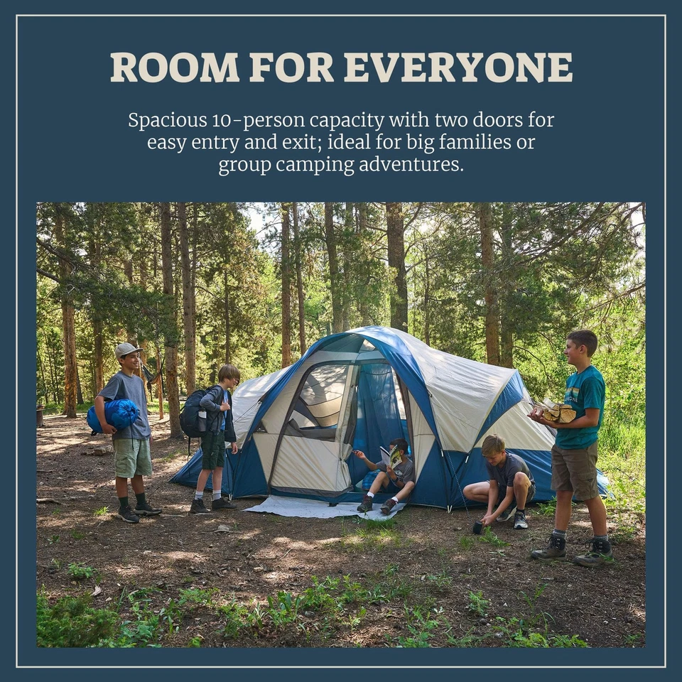 Tienda de campaña con cúpula modificada para 10 personas Wenzel Pinyon para auto camping, viajes, Foto 2 de 4