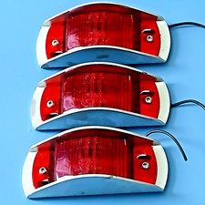 Vintage Do-ray Armored Red Marker Lights Lot Of 3