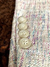 Vintage 80's Rainbow Fleck 100 Raw Nubby Silk Sport Coat Spring 42 R MENSWEAR