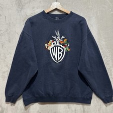 Vintage 1997 Looney Tunes Warner Bros. Mens M Embroidered Crewneck Sweatshirt