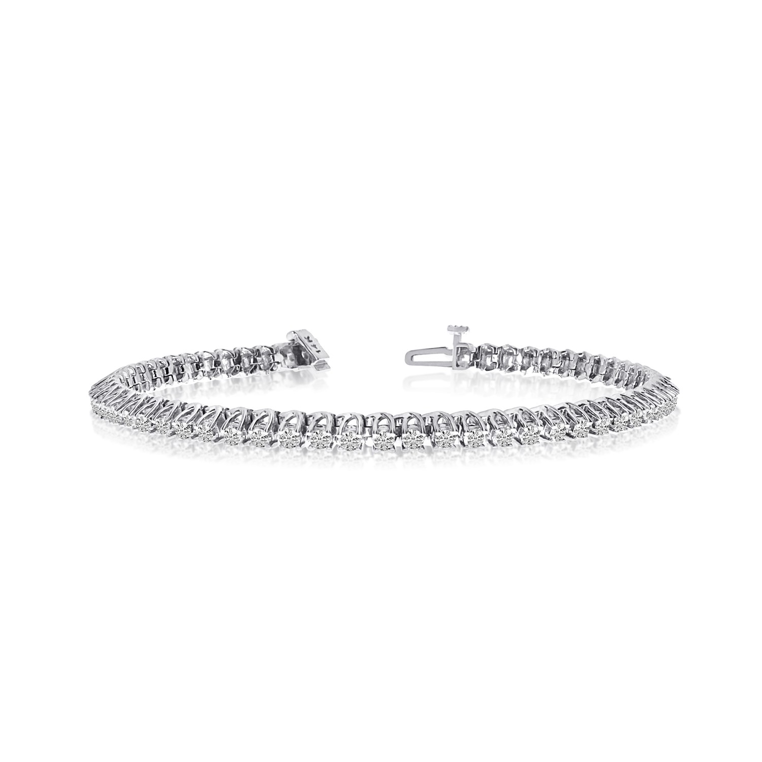 LXR 200ctw 14K Weigold C Channel Diamant Armband 2085390₽