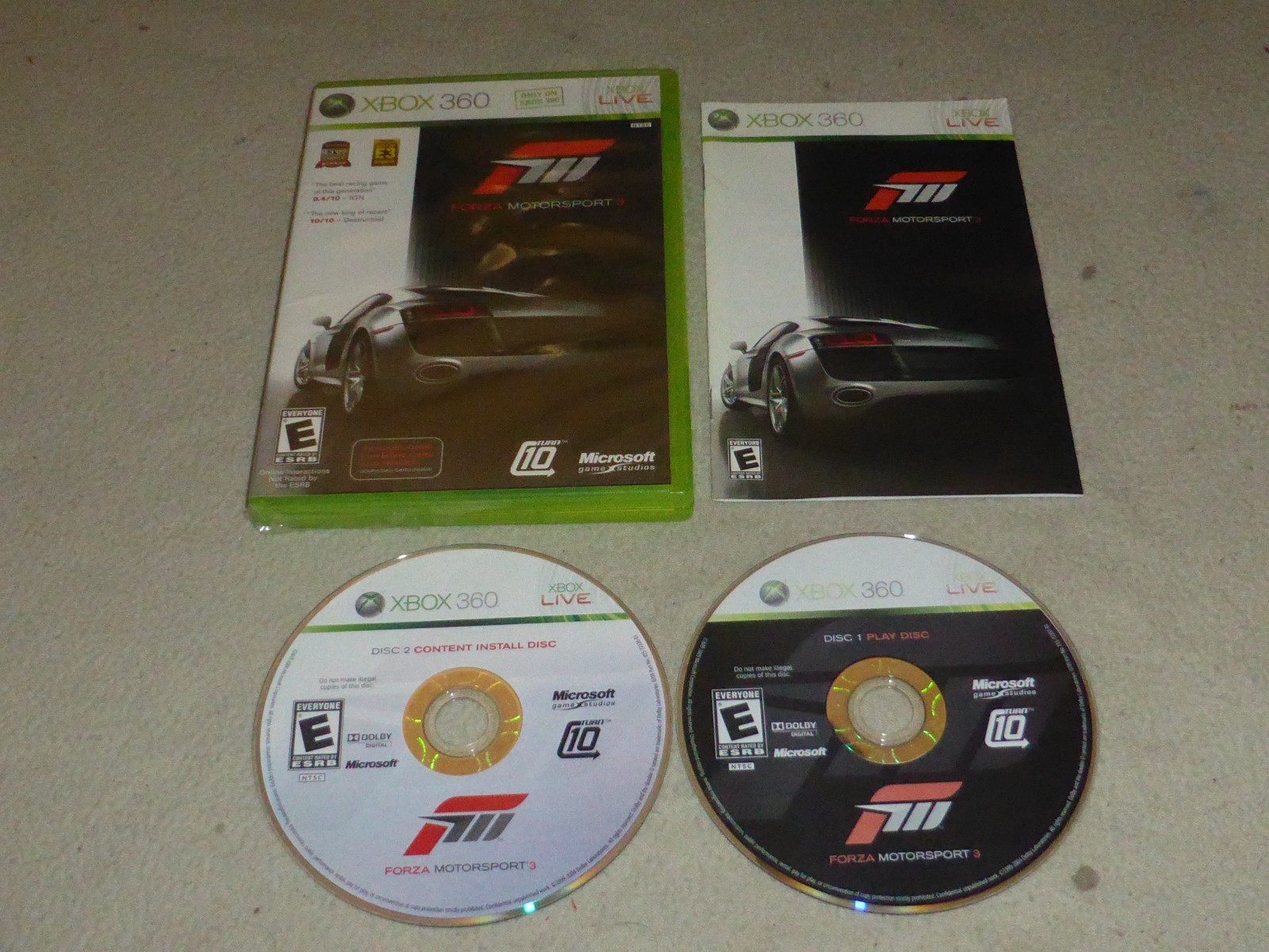 XBOX 360 FORZA MOTORSPORT 3 GAME COMPLETE W CASE & MANUAL 2 DISC | eBay