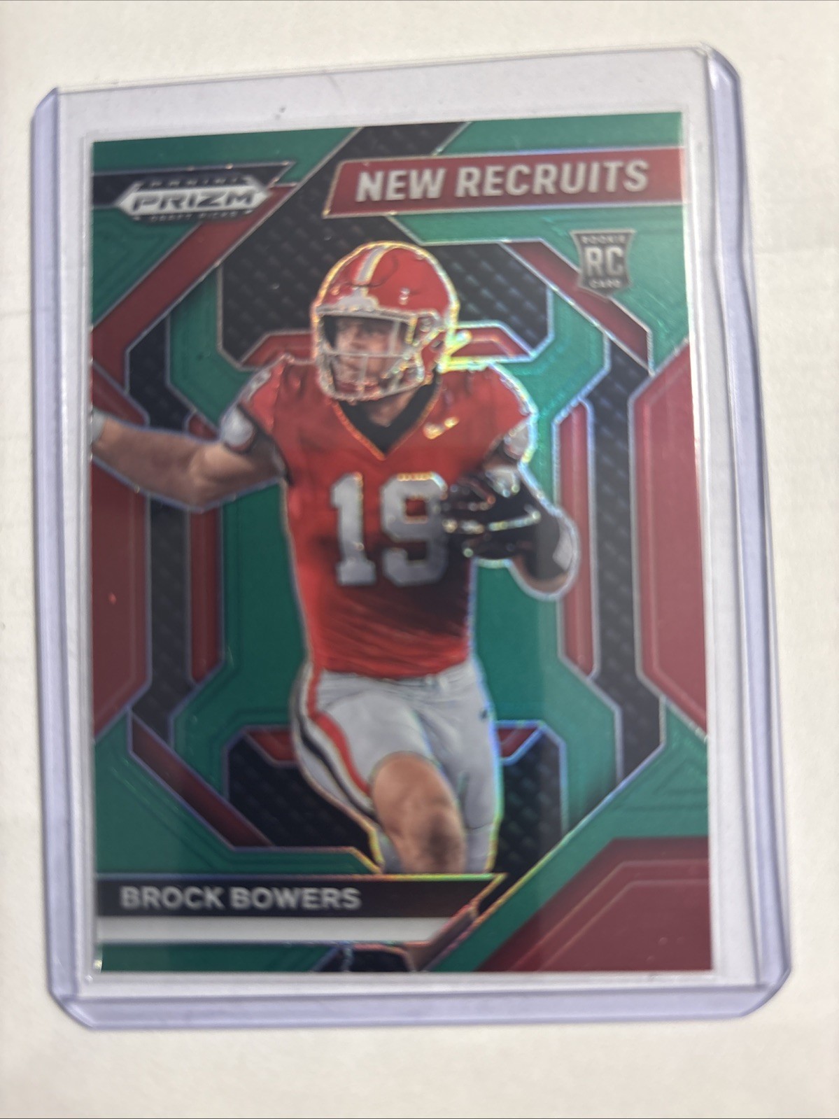 2024 Panini Prizm Draft Picks - N Recruits Brock Bowers #NR-BBS Green Prizm (RC)