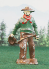 LINCOLN LOGOS - VINTAGE LEAD FIGURE - COWBOY WITH LASSO - BRITAINS SIZE 563
