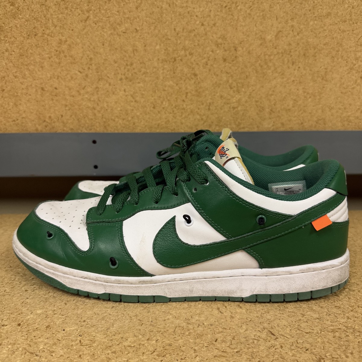 Size 14 - Nike Dunk Low x OFF-WHITE Pine Green 2019 for sale