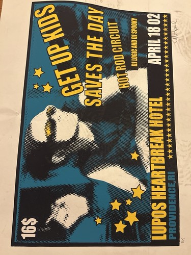 Raro poster 2002 Get Up Kids Saves the Day Providence Matt Houle firmato 8/15 - Foto 2 di 14