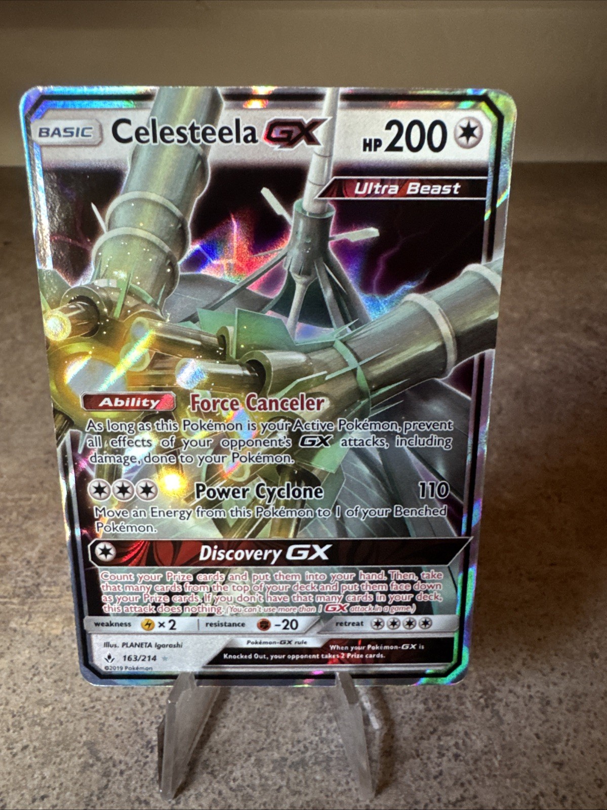 Celesteela GX 163/214 Unbroken Bonds Ultra Rare Holo Pokemon Card NM