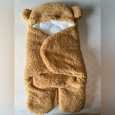 Cute Bear Baby Swaddle Blanket Ultra-Soft Plush for Infants Swaddling Wrap