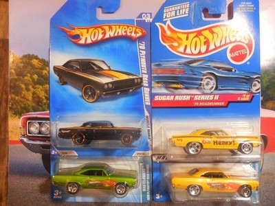 HOT WHEELS 1970 70 PLYMOUTH ROADRUNNER LOT 4 WASTELANDERS SUGAR RUSH FREE SHIP