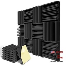 12 Pack Soundproof Foam Panels - Self-Adhesive - 12x12x2 Inches - Acoustic