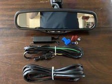 Gentex 177 Auto Dimming Mirror Kit w/ Compass Temp Red Display Wiring & Cover