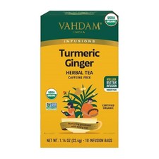 Vahdam India Infusions Turmeric Herbal Tea Ginger