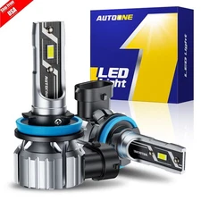 AUTOONE H11 H8 LED Headlight Super Bright Bulbs Kit 6500K 450000LM High/Low Beam