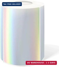 2" x 3" Holographic Thermal Label Stickers,Printable Rainbow Glitter Thermal Pri