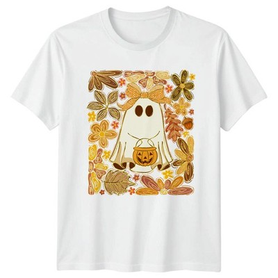 Blumengeist Spooky Season Damen T-Shirt Blumengeist Halloween Geschenk für Sie