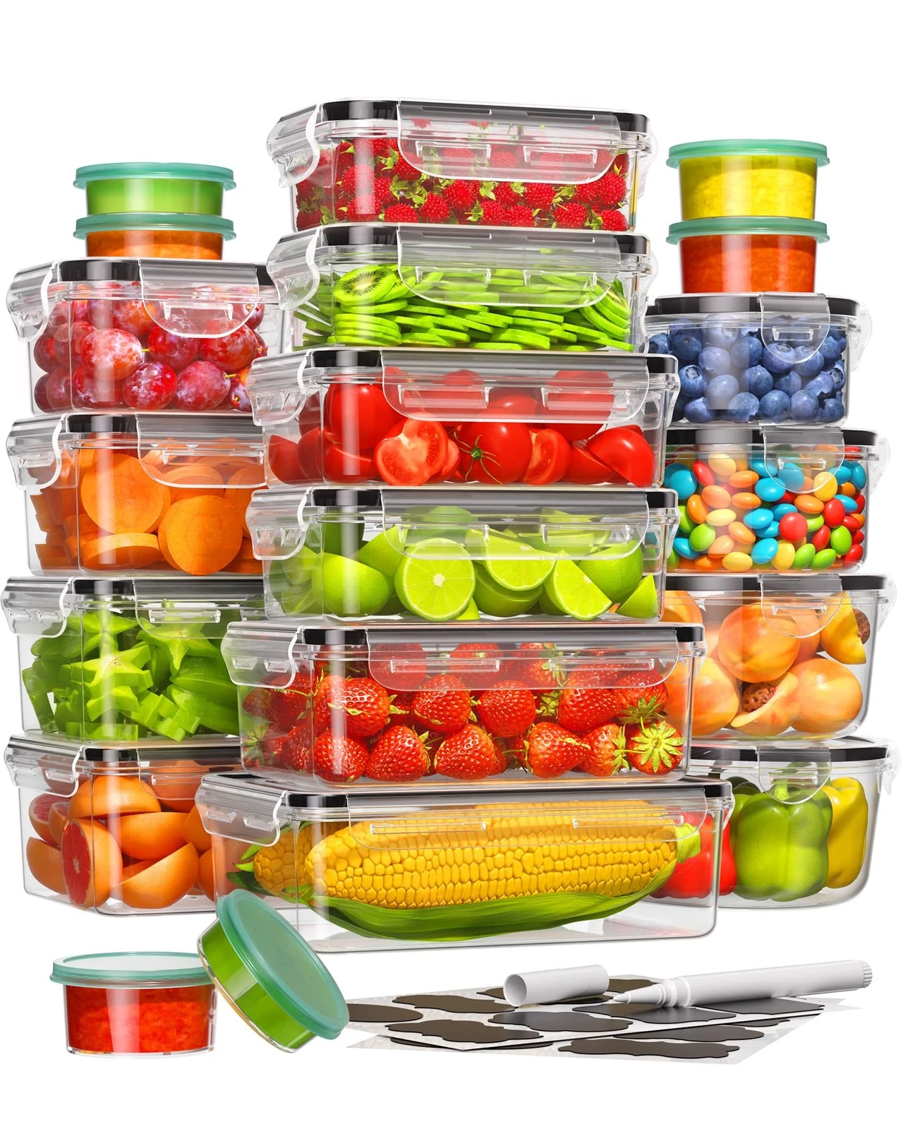 40 Piece Food Storage Containers with Lids(20 Containers & 20 Lids), BPA-Free...
Opens in a new wind