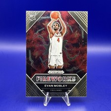 2021 Panini Prizm Draft Picks Evan Mobley Fireworks #2 Rookie RC Cavaliers