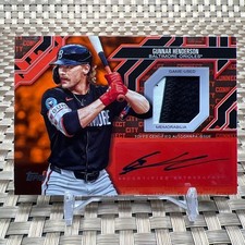 2025 Topps City Connect Gunnar Henderson Baltimore Orioles Patch Auto /25#CCARGH