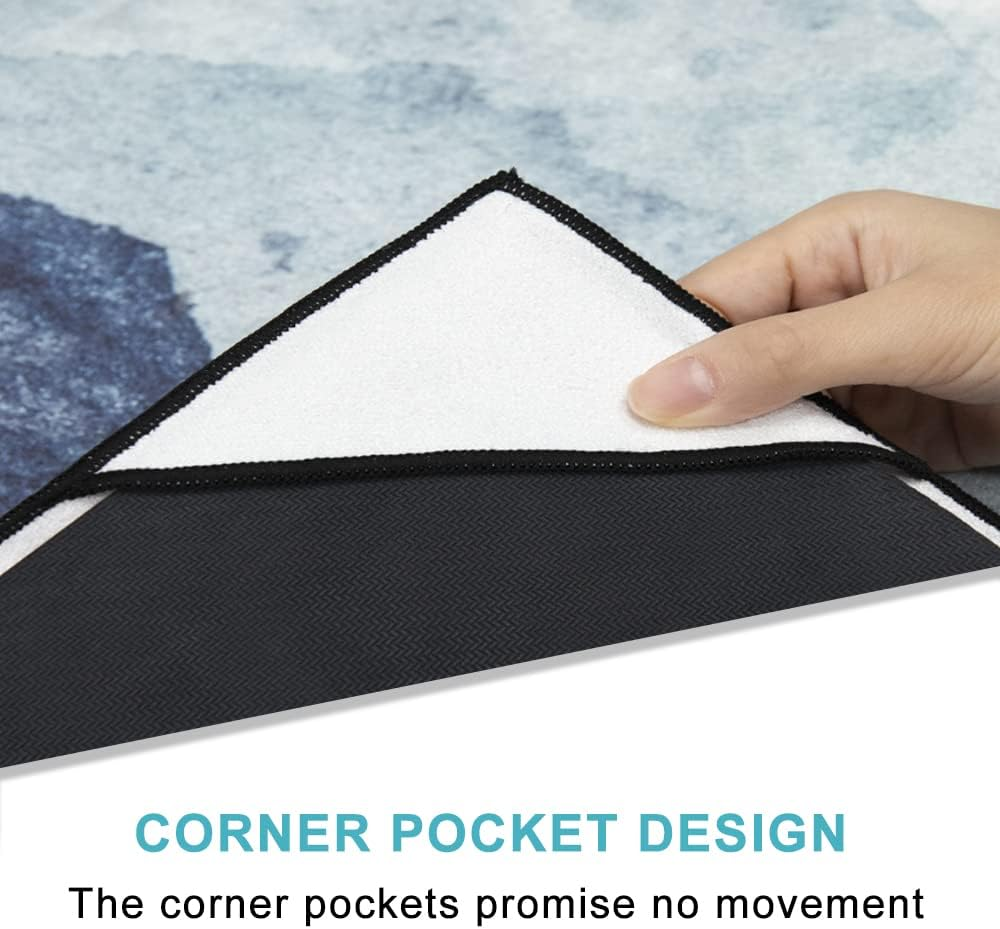 Non-slip sweat-absorbent hot yoga mat towel with corner pockets
