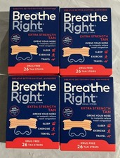 Breathe Right Extra Strength Tan 26 Strips lot of 4