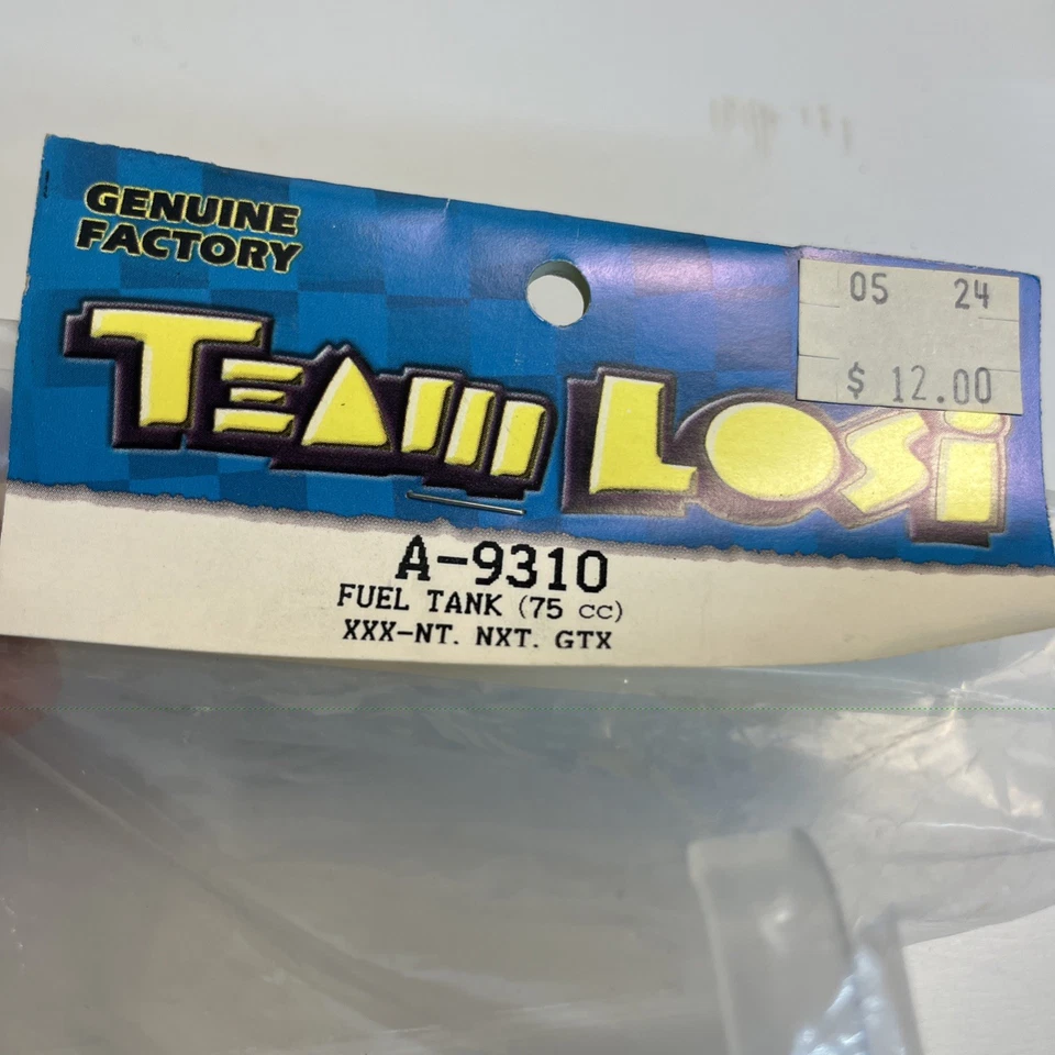 Tanque de combustible Team Losi 75cc XXX-NT GTX A-9310 NOS Foto 2 de 3