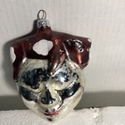 Vintage Christmas Hey Diddle Diddle Cow Jumped Over The Moon Glass Ornament — photo 2