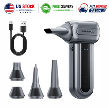 WOLFBOX MF70 Cordless Electric Air Duster 110000 RPM 3-Speed PC Keyboard Gray