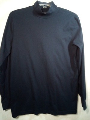 LL Bean Pullover Men M Tall Blue Traditional Fit Mock Long Sleeve
