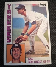 Topps 1984 Don Mattingly #8 Rookie RC New York Yankees Baseball Sharp One