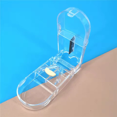 New PILL CUTTER Splitter Half Storage Compartment Box Medicine Tablet Holder.