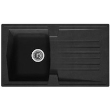 STRADOUR Evier cuisine a encastrer 1 bac + 1 égouttoir Arena - Résine - 86 x ...