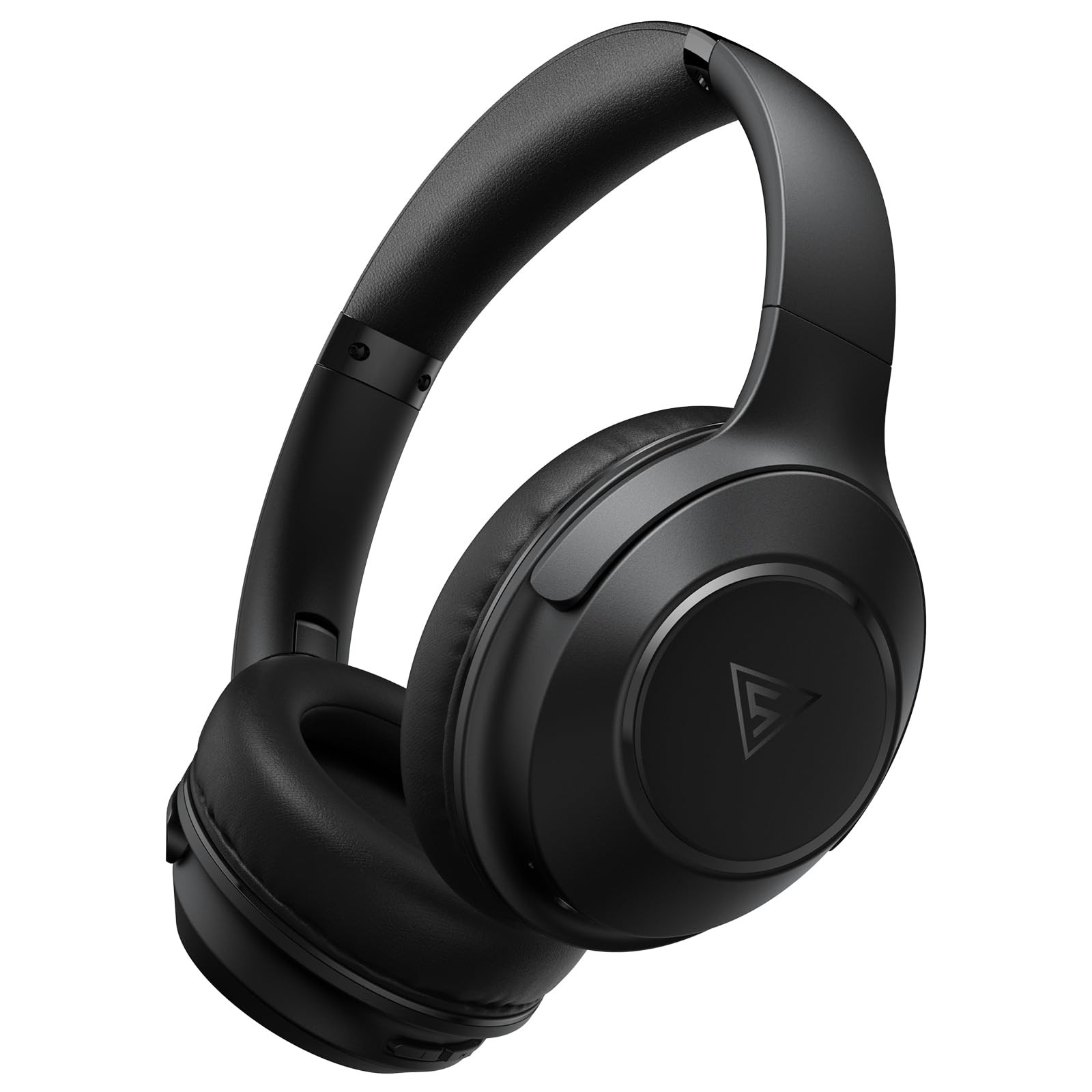 DOQAUS Bluetooth Headphones Over Ear, 70H Playtime 16.2*8.1*20cm, Black