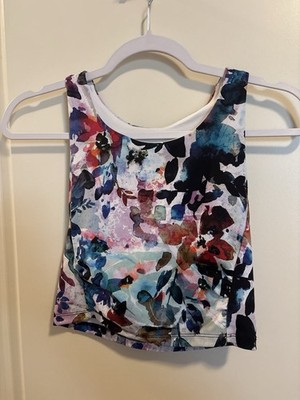 RBX Live Life Active Floral Racerback Sports Bra Medium Support Workout small