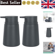 Elegant Grey Soap Dispenser Set - 320ml Rustproof Plastic Pump for Any Decor
