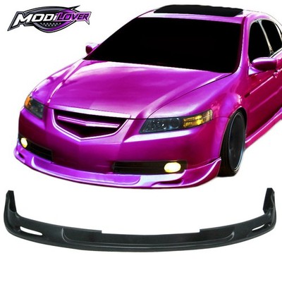 Fits 04-06 Acura TL Mugen Style Front Bumper Lip Kit Diffuser Unpainted Black PU