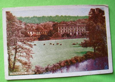 PORTOFREI . CHATSWORTH HAUS POSTKARTE. e9