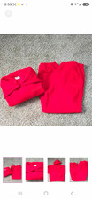 Comfrt Women s 2XL Red Fleece 2pc Sweatsuit Set Hoodie Pants Elastic Waist