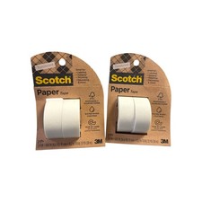 Paper Tape, Writable,Translucent, Recyclable Packaging, 3/4 in x 600 in, 4Rolls.